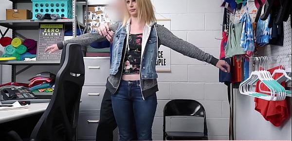  Cute blonde shoplifter teen Madison just cant stop stealing stuff